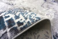 NOWOCZESNY LŚNIĄCY DYWAN W STYLU VINTAGE GLAMOUR do sypialni salonu szary niebieski granatowy WZÓR CEGŁY 160×220 cm - obrazek 5
