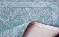 WESTWING PALERMO Dywan bawełniany szenilowy orientalny perski w stylu VINTAGE turkusowy niebieski zielony 120x180 cm - obrazek 12