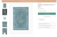 WESTWING PALERMO Dywan bawełniany szenilowy orientalny perski w stylu VINTAGE turkusowy niebieski zielony 120x180 cm - obrazek 13