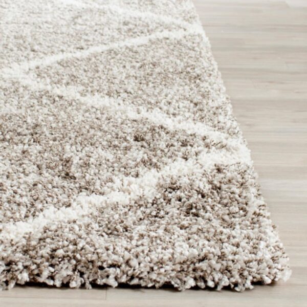 Nowoczesny dywan SAFAVIEH HUDSON SHAG GREY/IVORY w romby szary kremowy 90x150 cm - obrazek 13