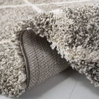 Nowoczesny dywan SAFAVIEH HUDSON SHAG GREY/IVORY w romby szary kremowy 90x150 cm - obrazek 15