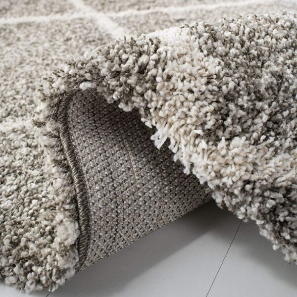 Nowoczesny dywan SAFAVIEH HUDSON SHAG GREY/IVORY w romby szary kremowy 90x150 cm - obrazek 15