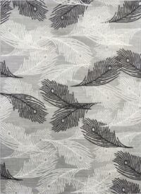 Dywan nowoczesny, miły w dotyku, szary wzór PIÓRA 160x220 cm - obrazek 6