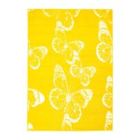 CARPET CITY MODA Z MOTYLAMI Nowoczesny dywan pokojowy z krótkim włosiem żółty biały 160x230 cm - obrazek 11