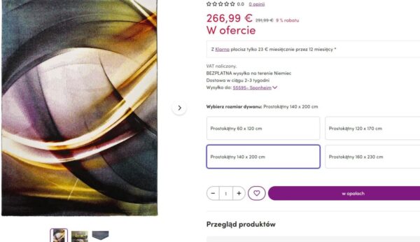 Dywan AMY abstrakcyjny, kolorowy w stylu MODERN i LOFT 140x200 cm - obrazek 11