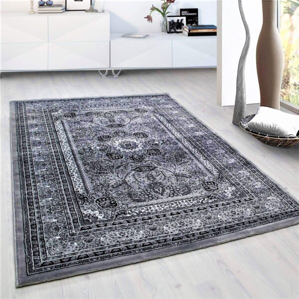DYWAN ORIENTALNY PERSKI klasyczny szary kremowy czarny 200x290 cm - obrazek 2
