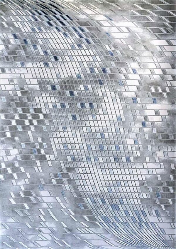 NOWOCZESNY DYWAN AKRYLOWY o dwupoziomowej wysokości włosia. GREY BLUE 160x230 cm - obrazek 2