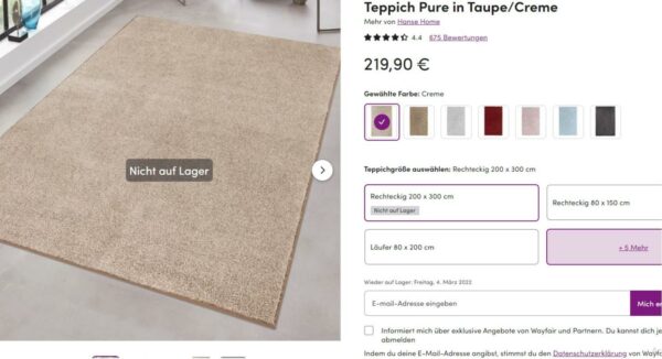 Dywan klasyczny, jednobarwny PURE TAUPE beżowy 200x300 cm - obrazek 14