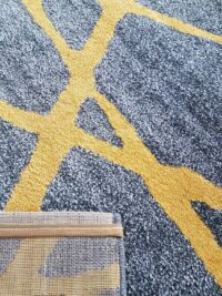 PACO HOME PATTERN Nowoczesny dywan do salonu szary żółty w przecinające się, nieregularne linie 200x290 cm - obrazek 4