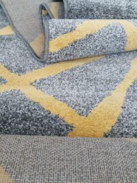 PACO HOME PATTERN Nowoczesny dywan do salonu szary żółty w przecinające się, nieregularne linie 200x290 cm - obrazek 8
