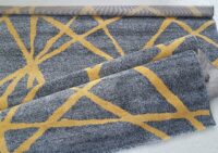 PACO HOME PATTERN Nowoczesny dywan do salonu szary żółty w przecinające się, nieregularne linie 200x290 cm - obrazek 9