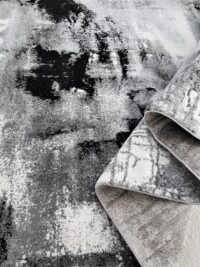 Dywan nowoczesny abstrakcyjny PACO HOME CANVAS artystyczne płótno. Szary, czarny, biały - obrazek 10