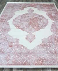 ORIENTALNY BAROKOWY dywan do salonu w stylu vintage GALAXY RAINBOW kremowy różowy 200x290 cm - obrazek 4