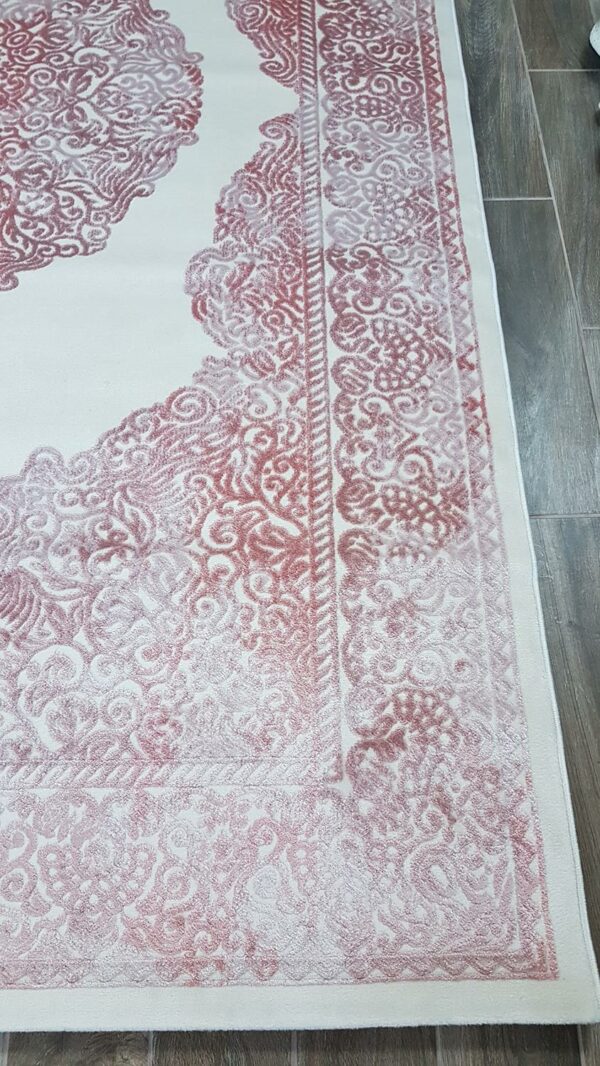 ORIENTALNY BAROKOWY dywan do salonu w stylu vintage GALAXY RAINBOW kremowy różowy 200x290 cm - obrazek 12