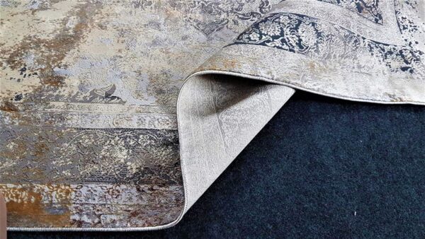 NOWOCZESNY, LŚNIĄCY, BAROKOWY DYWAN GLAMOUR DO SALONU, SYPIALNI, BIURA w postarzanym stylu vintage. Beżowy złoty czarny 140x190 cm, 160x220 cm - obrazek 11