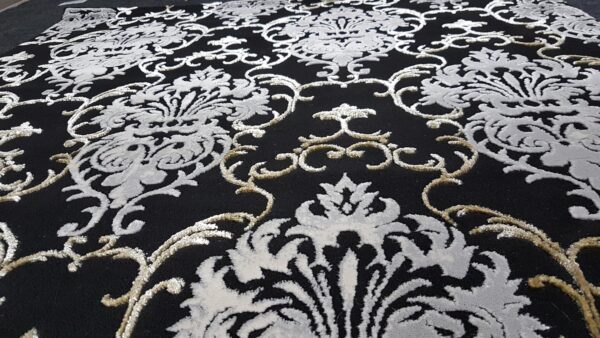 Nowoczesny dywan barokowy, orientalny w stylu GLAMOUR, czarny złoty 120x180 cm - obrazek 14