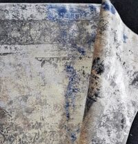 NOWOCZESNY, LŚNIĄCY, BAROKOWY DYWAN GLAMOUR DO SALONU, SYPIALNI, BIURA w postarzanym stylu vintage. Beżowy złoty niebieski 160x220 cm - obrazek 9