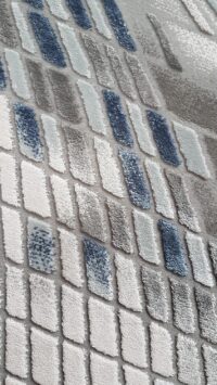 NOWOCZESNY DYWAN AKRYLOWY o dwupoziomowej wysokości włosia. GREY BLUE 160x230 cm - obrazek 8