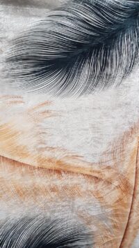 Dywan antypoślizgowy, lśniący z motywem piór. Czarny, złoty 160x220 cm - obrazek 7