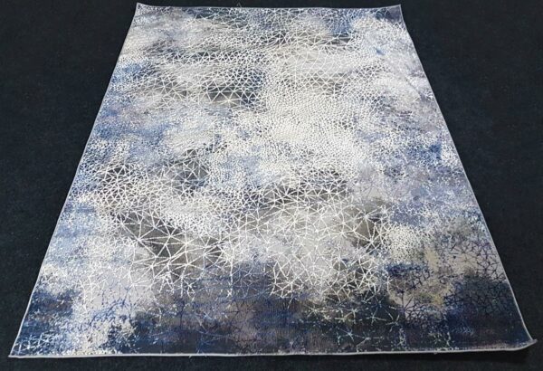 Lśniący, abstrakcyjny dywan w stylu GLAMOUR niebieski złoty 140x190 cm - obrazek 8