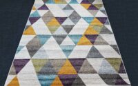 Nowoczesny, kolorowy, geometryczny dywan w romby, trójkąty 160x220 cm - obrazek 7