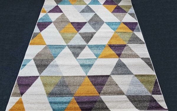 Nowoczesny, kolorowy, geometryczny dywan w romby, trójkąty 160x220 cm - obrazek 7