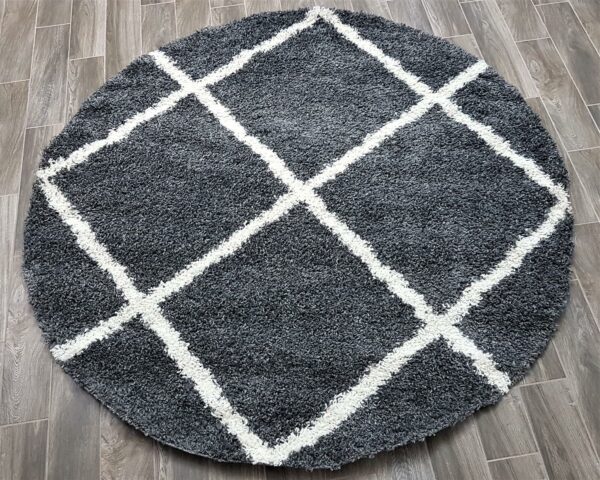 PACO HOME KALMAR przytulny dywan pokojowy w romby w stylu SKANDYNAWSKIM i BOHO 200x200 cm - obrazek 4