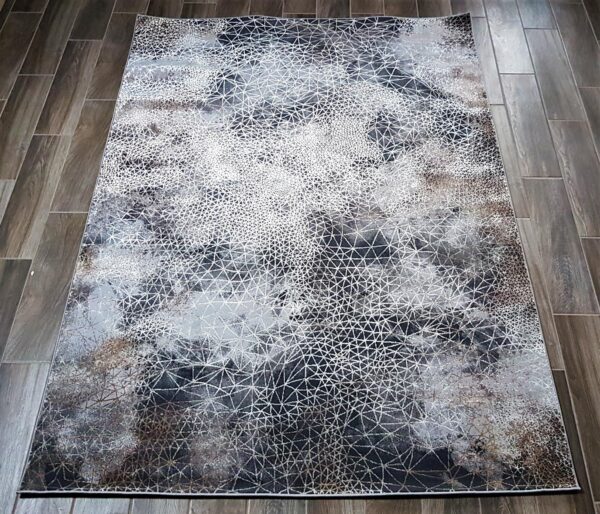 Nowoczesny, abstrakcyjny dywan w stylu GLAMOUR beżowy złoty 160x220 cm - obrazek 6