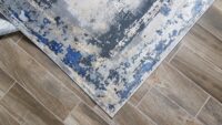 Nowoczesny dywan w postarzanym stylu VINTAGE szary niebieski 140x190 cm - obrazek 7
