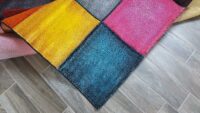 NOWOCZESNY KOLOROWY DYWAN POKOJOWY do salonu biura dziecięcy KWADRATY KOSTKA MERINOS BELIS 120x170 cm - obrazek 5