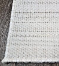 Przytulny etniczny PLECIONY DYWAN SZNURKOWY BOHO skandynawski biały ecru 120x150 cm - obrazek 5
