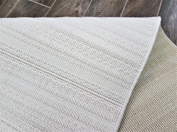 Przytulny etniczny PLECIONY DYWAN SZNURKOWY BOHO skandynawski biały ecru 120x150 cm - obrazek 8