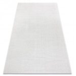 Przytulny etniczny PLECIONY DYWAN SZNURKOWY BOHO skandynawski biały ecru 120x150 cm
