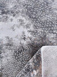 Nowoczesny, abstrakcyjny dywan w stylu GLAMOUR beżowy złoty 160x220 cm - obrazek 3