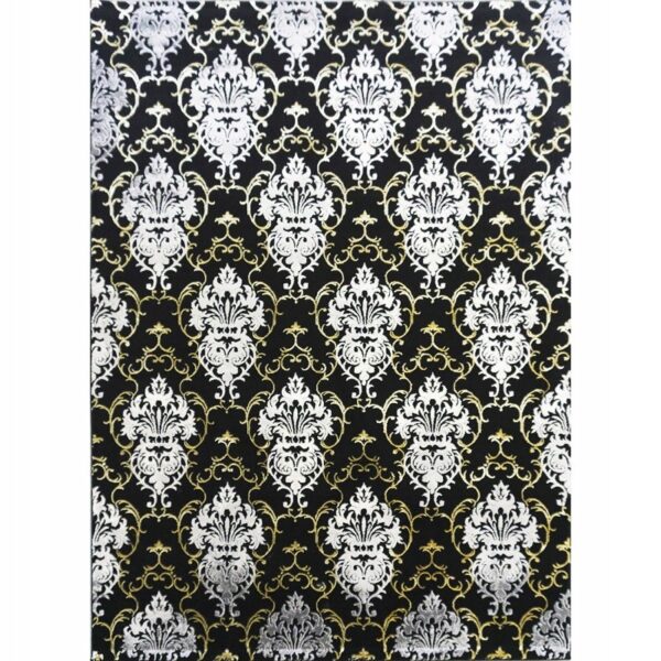 Nowoczesny dywan barokowy, orientalny w stylu GLAMOUR, czarny złoty 120x180 cm - obrazek 16