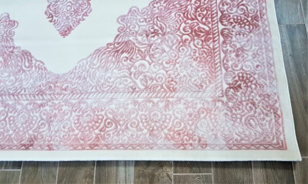 ORIENTALNY BAROKOWY dywan do salonu w stylu vintage GALAXY RAINBOW kremowy różowy 200x290 cm - obrazek 7