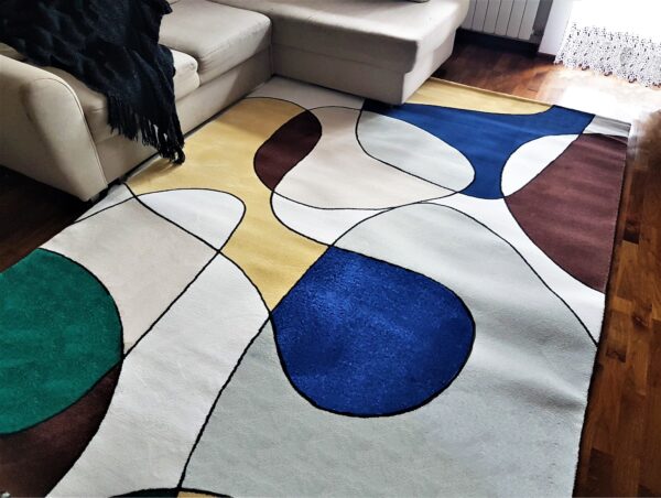 DESIGNERSKI NOWOCZESNY ABSTRAKCYJNY DYWAN DO SALONU Picasso kolorowy 200x300 cm - obrazek 2