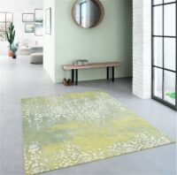ORIENTALNY BELGIJSKI dywan w postarzanym stylu VINTAGE zielony, żółty 160x230 cm - obrazek 7