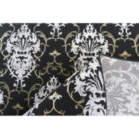 Nowoczesny dywan barokowy, orientalny w stylu GLAMOUR, czarny złoty 120x180 cm - obrazek 6