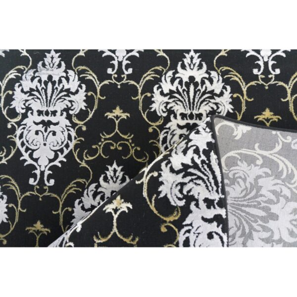 Nowoczesny dywan barokowy, orientalny w stylu GLAMOUR, czarny złoty 120x180 cm - obrazek 6