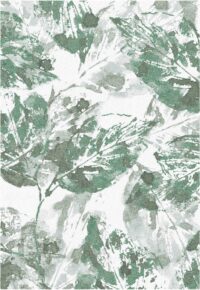 Belgijski dywan z motywem liści w kolorze kremowym i zielonym 133x195 cm - obrazek 7