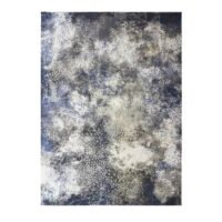 Lśniący, abstrakcyjny dywan w stylu GLAMOUR niebieski złoty 140x190 cm