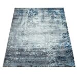 Nowoczesny, niebieski dywan w postarzanym, orientalnym stylu PACO HOME VICTORY 160x230 cm