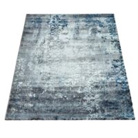 Nowoczesny, niebieski dywan w postarzanym, orientalnym stylu PACO HOME VICTORY 160x230 cm