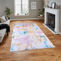 Orientalny dywan barokowy w postarzanym stylu GALAXY RAINBOW kolorowy 160x230 cm - obrazek 6
