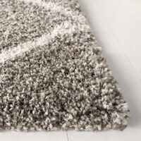Nowoczesny dywan SAFAVIEH HUDSON SHAG GREY/IVORY w romby szary kremowy 90x150 cm - obrazek 7
