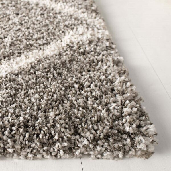 Nowoczesny dywan SAFAVIEH HUDSON SHAG GREY/IVORY w romby szary kremowy 90x150 cm - obrazek 7