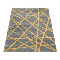 PACO HOME PATTERN Nowoczesny dywan do salonu szary żółty w przecinające się, nieregularne linie 200x290 cm - obrazek 10