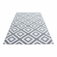 Dywan nowoczesny, geometryczny biały szary w ROMBY - obrazek 2