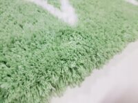 NOWOCZESNY PUSZYSTY DYWANIK DZIECIĘCY shaggy zielony miętowy ZYGZAK 120x170 cm - obrazek 7